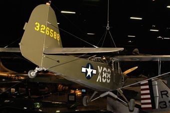 The "Grasshopper" is one of many aircraft on display.