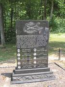 This monument honors the victims and sole survivor of a B-29 crash that occurred on July 1, 1945