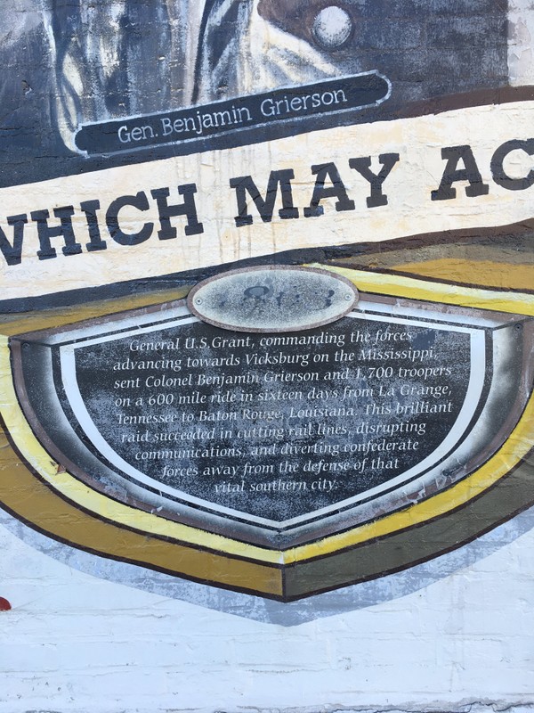 "General U.S. Grant, commanding the forces advancing towards Vicksburg on the Mississippi, sent Colonel Benjamin Grierson and 1,700 troopers on a 600 mile ride in sixteen days from La Grange, Tennessee to Baton Rouge, Louisiana..."