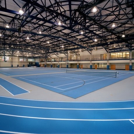 This is a photo of the fieldhouse in Bruner Fitness and Recreation Center.