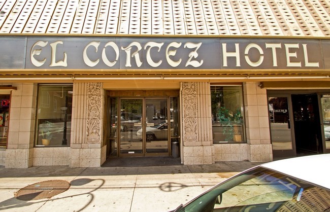 Detail of the hotel's entrance
