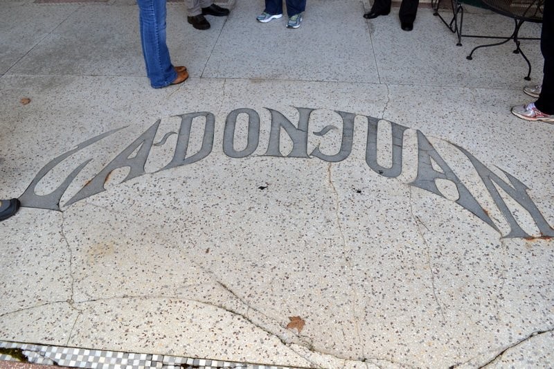 Inlay on porch of the Stuart Mansion which is a nod to the children of W. Scott Stuart