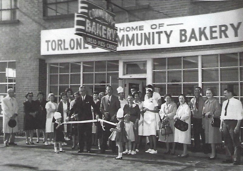 Opening Torlone's Community Bakery, late 1950s