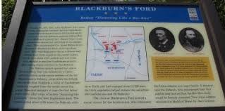 This historical marker is located just west of Centreville Road