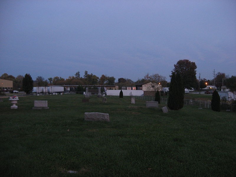 Another view of the headstones.