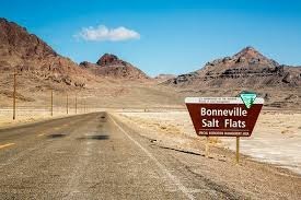 The Bonneville Salt Flats formed after the Ancient Bonneville Lake dried up, after the last Ice Age. The salt and other minerals were left behind, and created a 5 feet thick salt crust in the center. 