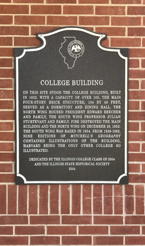 This is the plaque on the outside of Parker that details the original buildings that sat in the location before Parker and the old tennis courts.