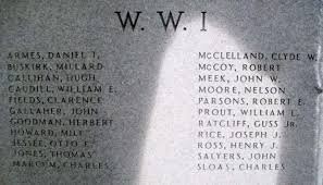 The list of Boyd County veterans who gave their life during World War I.