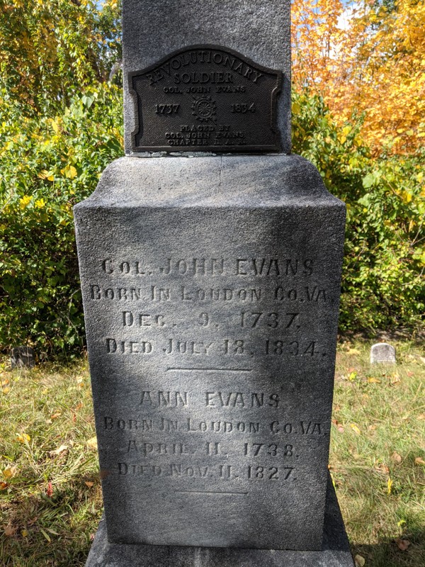 Evans' grave.