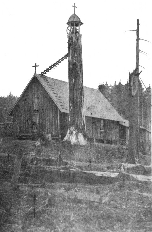 Old St. Peter's Church, with "The Oldest Bell Tower in America"