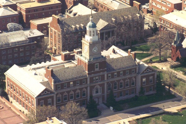 Aerial view of the library