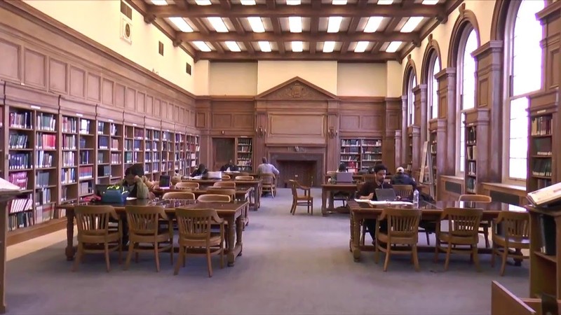 Students utilizing one of the reading rooms