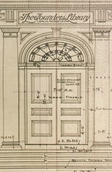 Design of the library's front entrance