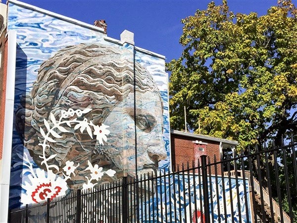 This SAM sponsored mural brightens up a Harrisburg neighborhood.