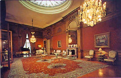 The grand ballroom found on the top floor of the mansion. (Unknown source)