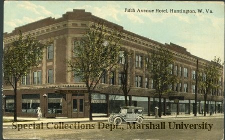 Postcard showing the Fifth Avenue Hotel, circa 1913