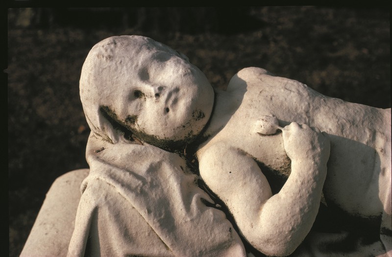 One of the children's graves at the White Plains Rural Cemetery