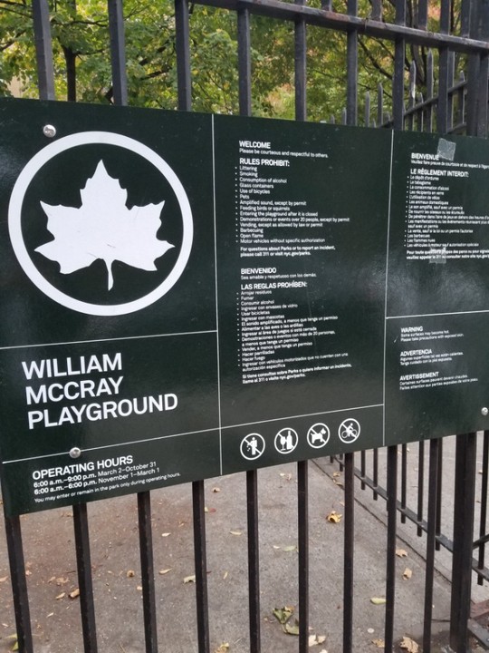 The plague of William McCray Playground