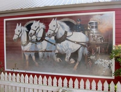 Mural on the exterior wall of the Hose Company No. 4 Firehouse