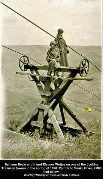 One of the Interior Tramway towers. The photo identifies this as a Judkins Tramway tower, but the Interior tramway was also known as Judkins.