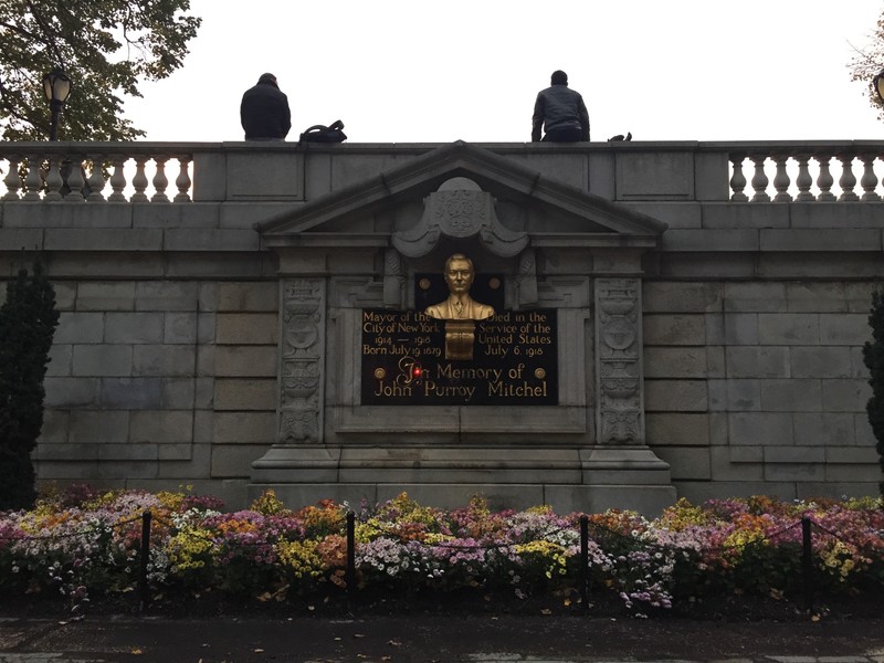 A full view of the John Purroy Mitchel Memorial. 