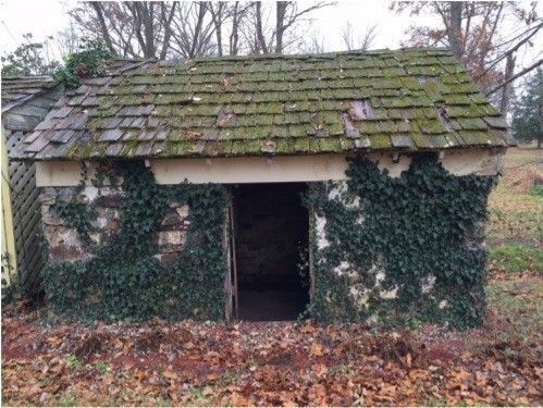 The surviving springhouse at Chalybeate Springs