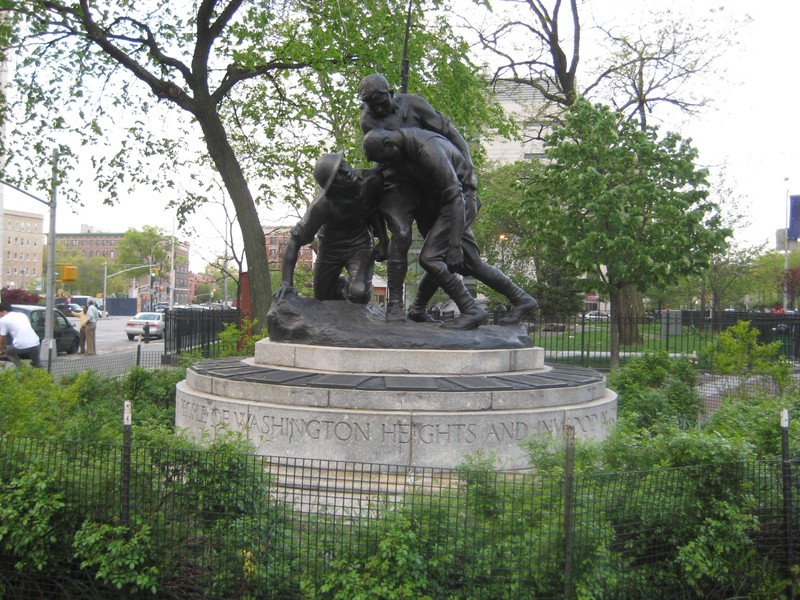 The Washington Heights - Inwood War Memorial view from north side of the monument facing south