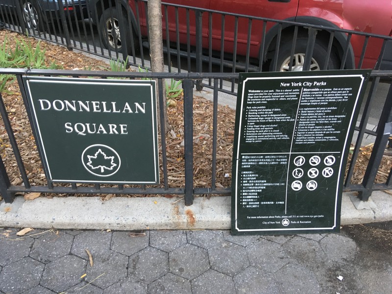 Sign of Donnellan Square, Hamilton Heights