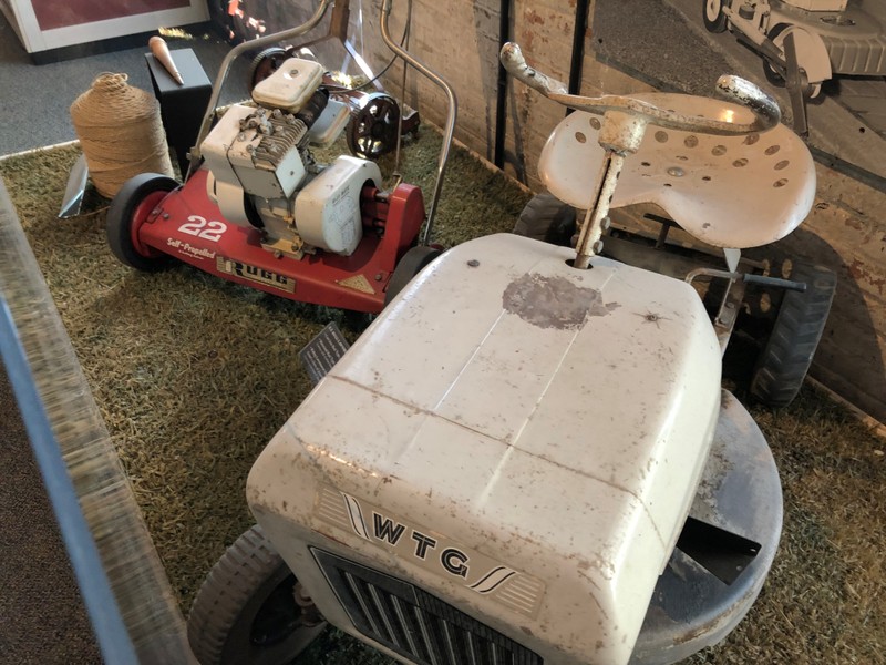 These lawn mowers were made by the E.T. Rugg Company in Newark.