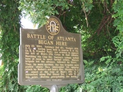 This marker commemorates the start of the battle and was placed in 1983