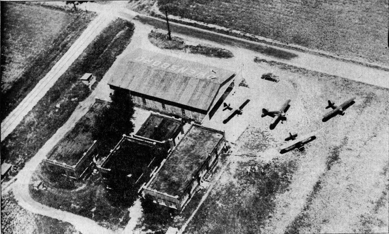 Aerial view of the airport, 1941