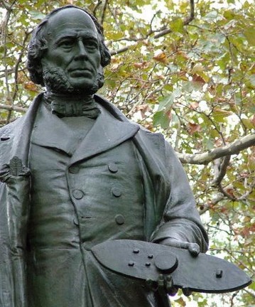 Statue of John Ericsson, inventor of the USS Monitor, in New York. 