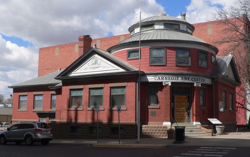 The Carnegie Library was built in 1907 and operated as such until 1970. It is now the Carnegie Art Center.