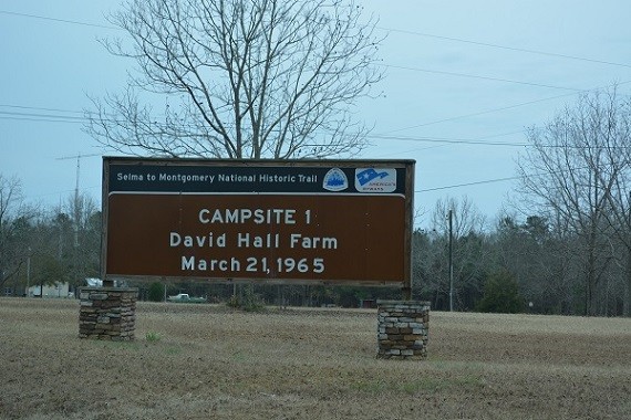 The David Hall Farm was the first of 4 prearranged campsites used by the marchers on their trek from Selma to Montgomery.