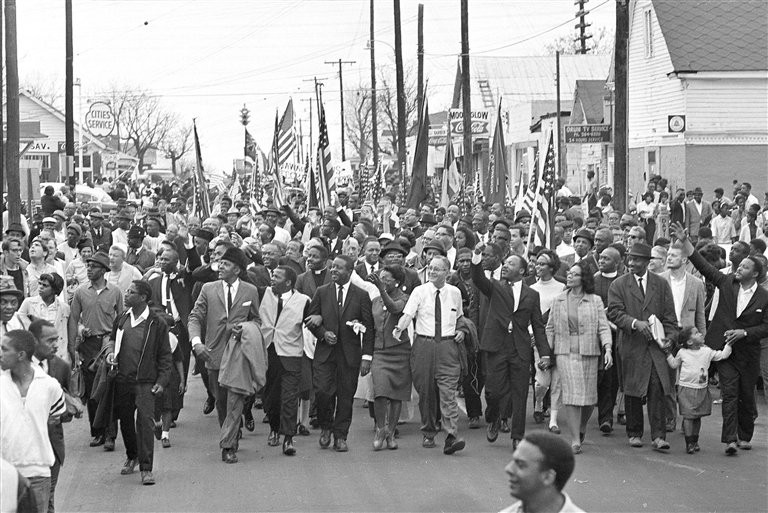 In March of 1965, thousands of people, Black and white, came to Alabama to march for voting rights.