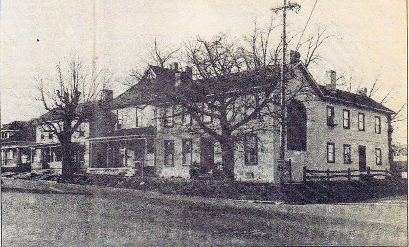 Early view of tannery and adjacent buildings.