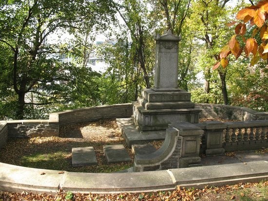 The ornate gravesite of Marlin Edgar Olmsted. 