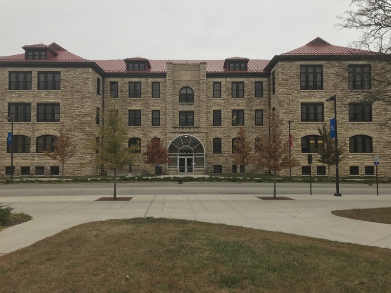 New Bailey Hall, post-renovation. A new metal roof was installed in 2007.