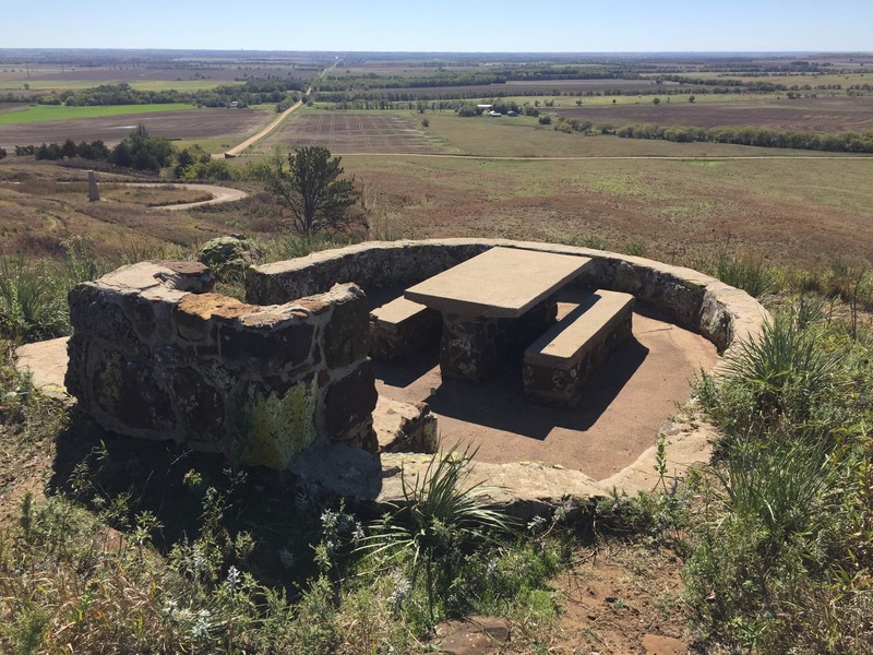 One of the many picnic areas encompassing the bluff.