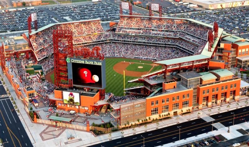 Exterior of Citizens Bank Park. Courtesy of Philadelphia Phillies/ MLB