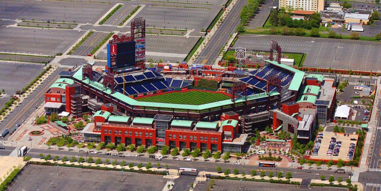 Aerial View of Citizens Bank Park. Courtesy of Philadelphia Phillies/ MLB