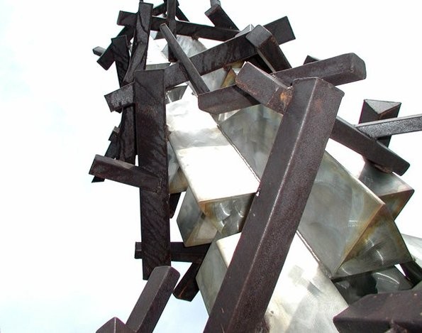 And the memorial after the artist's vision had been restored.