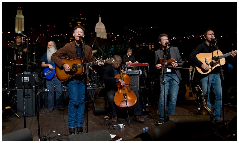 The iconic Austin skyline backdrop was added during the show's seventh season 