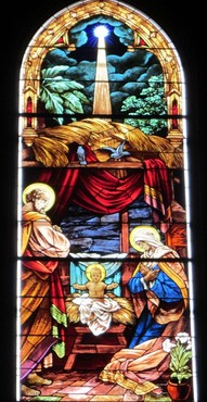 Stained glass - Nativity scene
