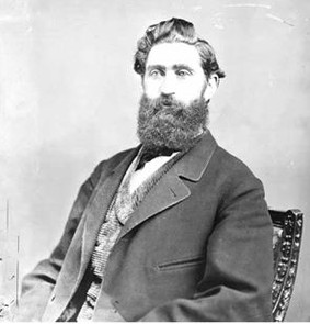 Union Colonel Thomas Moonlight. His Second Brigade of Kansas cavalry fought hard as the Union rearguard for six hours along the Old Independence Road.