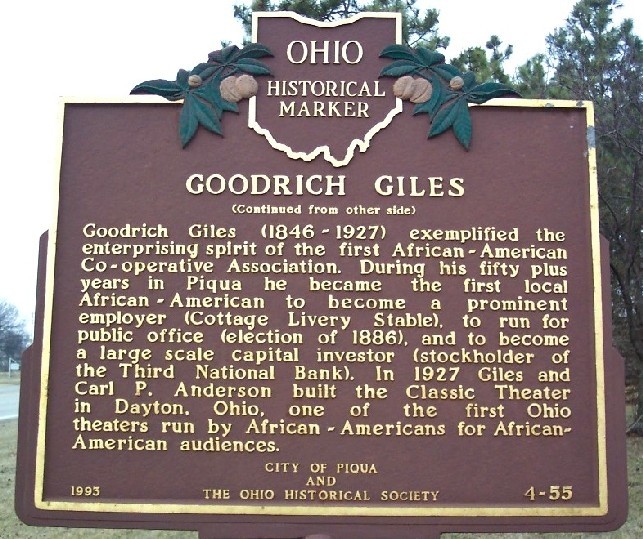 Side B describing the story of Goodrich Giles