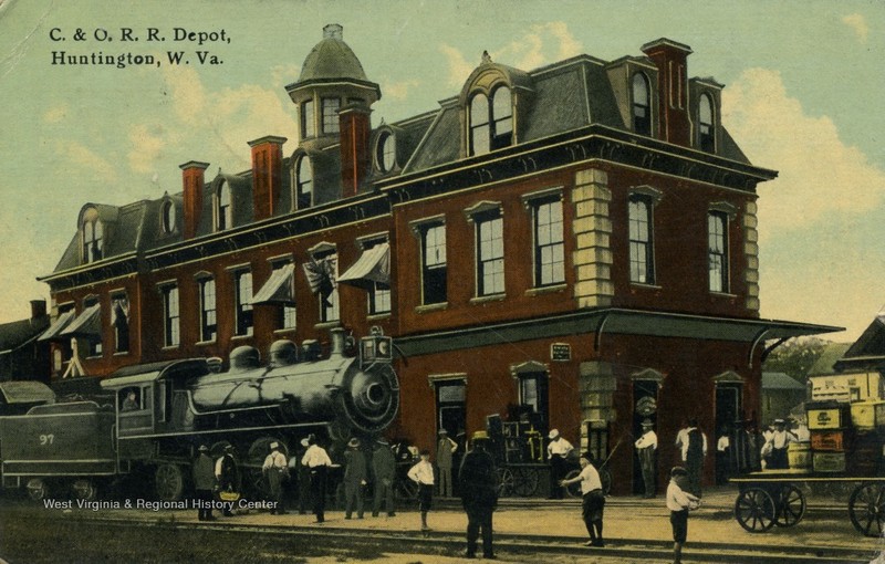 The first C&O depot, built in 1872