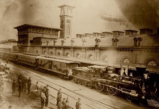 A Civil War Era photograph of the 1857 Harrisburg Train Station. 