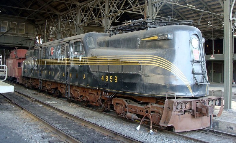 #4859 sits under the train shed at the historic Harrisburg Transportation Center.  