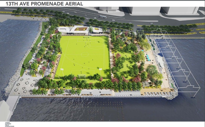 Visualization of the completed 13th Avenue promenade